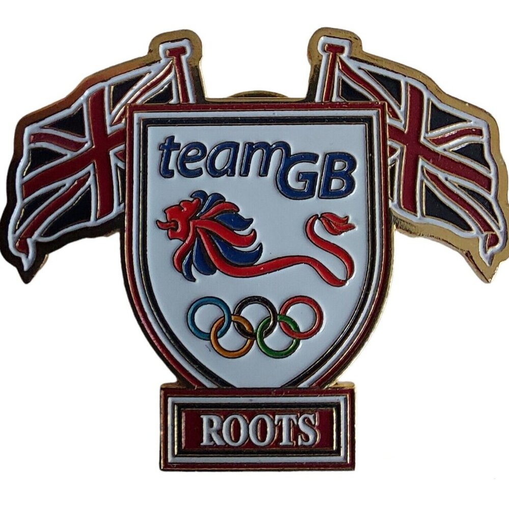 Team Great Britain Roots Olympics Enamel Pin Union Jack Flag 2002 - UK